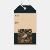Hedgehog in de Forest William Morris stijl Cadeaulabel (Achterkant)