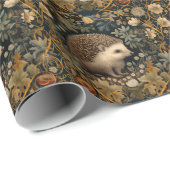 Hedgehog in de Forest William Morris stijl Cadeaupapier (Rol Hoek)