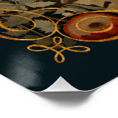 Hedgehog in de Forest William Morris stijl Perfect Poster (Hoek)