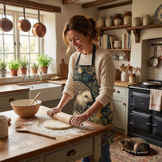 Hedgehog in de Forest William Morris stijl Schort