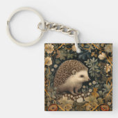 Hedgehog in de Forest William Morris stijl Sleutelhanger (Voorkant)