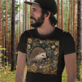 Hedgehog in de Forest William Morris stijl T-shirt