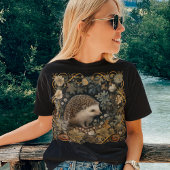 Hedgehog in de Forest William Morris stijl T-shirt