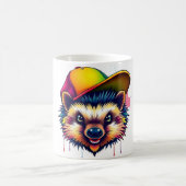 Hedgehog in een honkbal Pet Fun Design Koffiemok (Center)