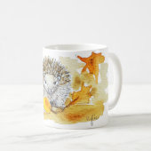 Hedgehog In Fall Leaves Koffiemok (Voorkant rechts)