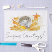 Hedgehog In Fall Leaves Tissuepapier (Craft)