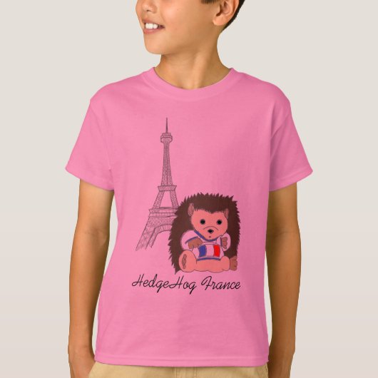 HedgeHog in Frankrijk Kinderritten T-shirt (Voorkant)