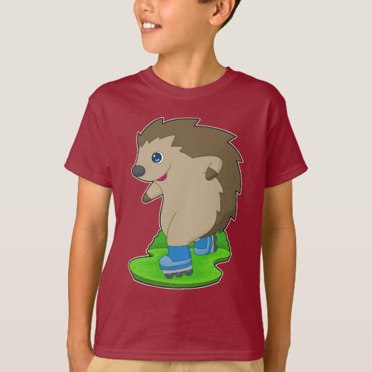 Hedgehog Inline skating Inline schaatsen T-shirt (Voorkant)