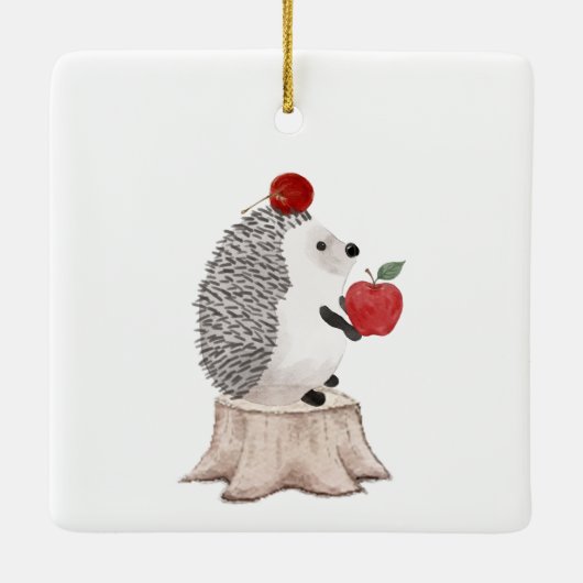 Hedgehog Keramisch Ornament (Achterkant)