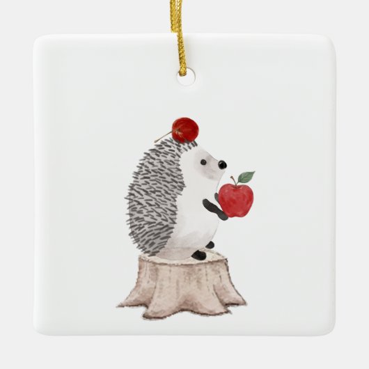 Hedgehog Keramisch Ornament (Voorkant)