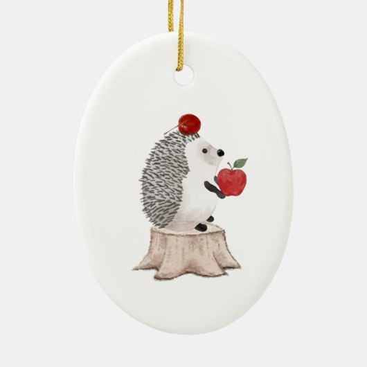 Hedgehog Keramisch Ornament (Achterkant)