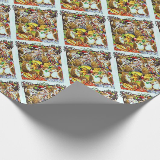 Hedgehog Kerst Wrapping Cadeaupapier (Hoek)