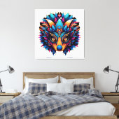 Hedgehog Kleurrijke Pop Art Canvas Afdruk (Insitu (Slaapkamer))