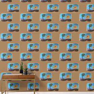Hedgehog Kunst door Kinderen Behang