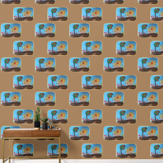 Hedgehog Kunst door Kinderen Behang (Hal)