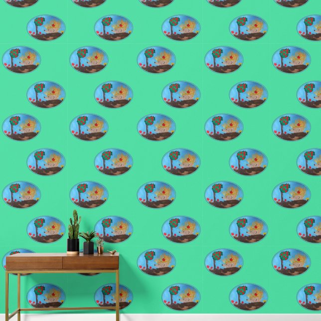 Hedgehog Kunst door Kinderen Behang (Hal)