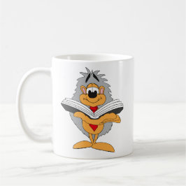 Hedgehog leest een boek koffiemok