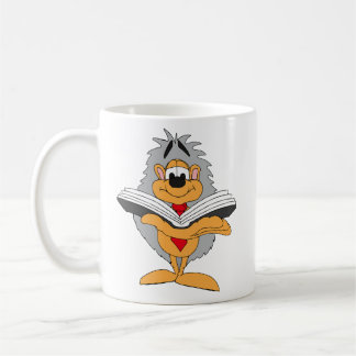 Hedgehog leest een boek koffiemok