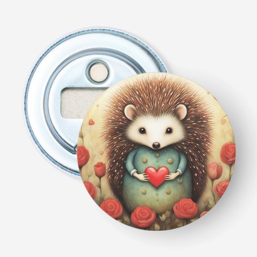 Hedgehog liefde 2 button flesopener (Voorkant)
