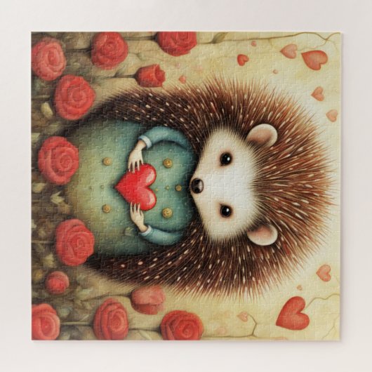 Hedgehog liefde 2 legpuzzel (Horizontaal)