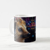 Hedgehog liefde in elke hartslag koffiemok (Voorkant links)