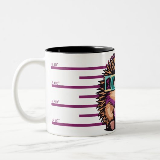 Hedgehog Liefde Mugshot Tweekleurige Koffiemok (Links)