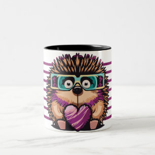 Hedgehog Liefde Mugshot Tweekleurige Koffiemok
