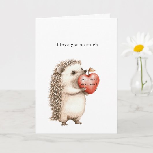 Hedgehog Love So Much Kaart (Kleine Plant)