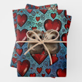 Hedgehog Love Wrapping Paper (In situ)