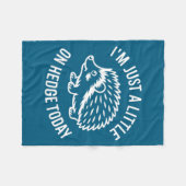 Hedgehog Lover Animal Pun I'm Just A Little On Hed Fleece Deken (Voorkant (Horizontaal))