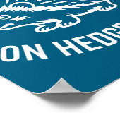 Hedgehog Lover Animal Pun I'm Just A Little On Hed Poster (Hoek)