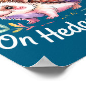 Hedgehog Lover Animal Pun I'm Just A Little On Hed Poster (Hoek)