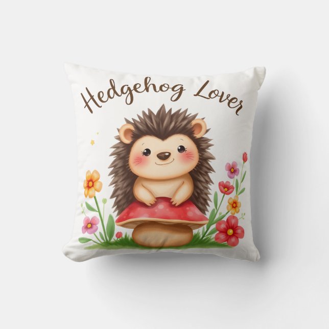 Hedgehog Lover Kussen (Voorkant)