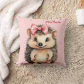 Hedgehog Meisjes Gepersonaliseerd Kussen (Deken)