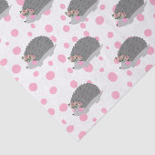 Hedgehog met bloemenkrans tissuepapier (Detail)