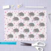 Hedgehog met bloemenkrans tissuepapier (Craft)
