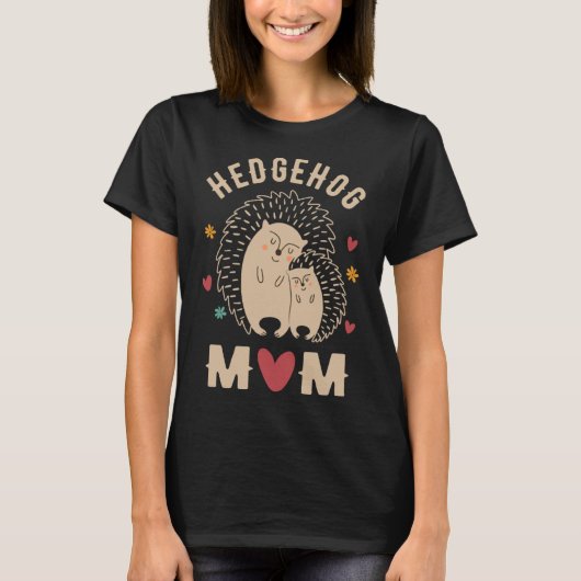 Hedgehog Moeder Leuke Hedgehog Moederdag H T-shirt (Voorkant)