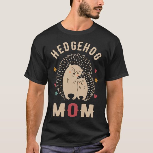 Hedgehog Moeder Leuke Hedgehog Moederdag H T-shirt (Voorkant)