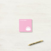 Hedgehog Mom Schattigee aangepaste kleur en tekst Post-it® Notes (Op bureau)