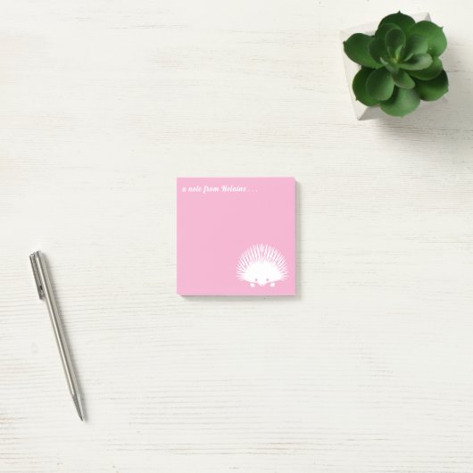 Hedgehog Mom Schattigee aangepaste kleur en tekst Post-it® Notes (Kantoor)