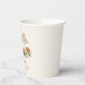 Hedgehog Mushroom Grasshopper Woodland Baby shower Papieren Bekers (Links)