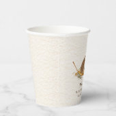 Hedgehog Mushroom Grasshopper Woodland Baby shower Papieren Bekers (Rechts)