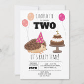 Hedgehog Mushroom Woodland Forest Funny Birthday Kaart (Voorkant)