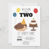 Hedgehog Mushroom Woodland Forest Funny Birthday Kaart (Voorkant)