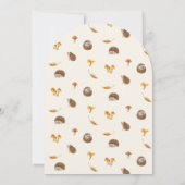 Hedgehog Mushroom Woodland Herfst Genderneutraal Kaart (Achterkant)