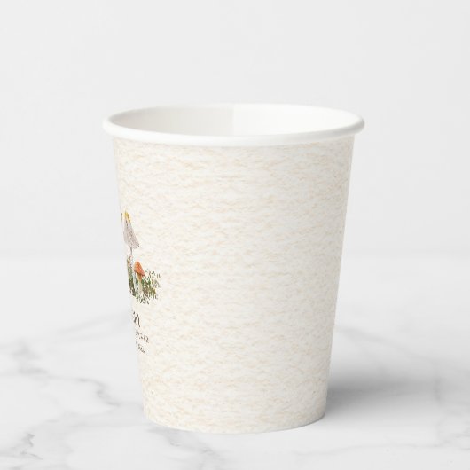 Hedgehog Mushroom Woodland Natuur Baby shower Papieren Bekers (Links)