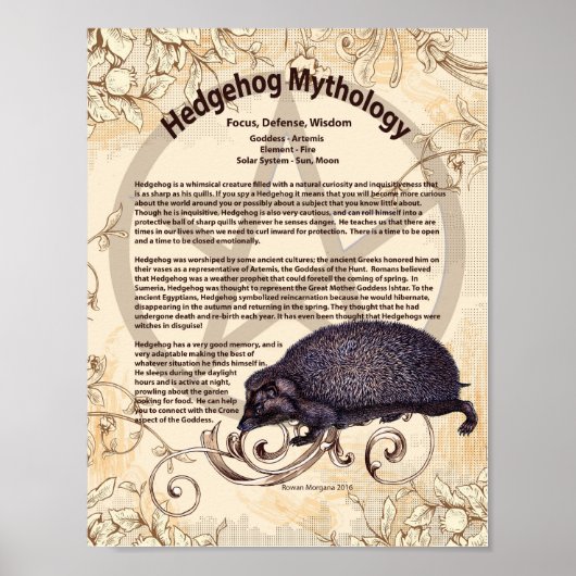 HEDGEHOG MYTHOLOGY POSTER (Voorkant)