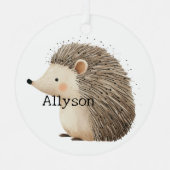 Hedgehog Name Metalen Ornament (Voorkant)