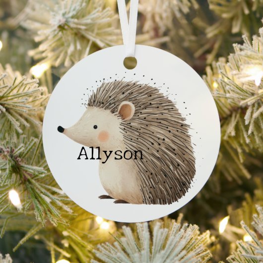 Hedgehog Name Metalen Ornament (Insitu)