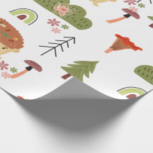 Hedgehog Natuur Bloemen Regenboog Patroon